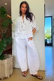 Ole Bubble Cotton Bandana Laurie Blouse White